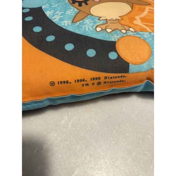 Vintage 1998 Pokemon Square Throw Pillows Double Sided Scizor Hoothoot - Picture 3 of 3